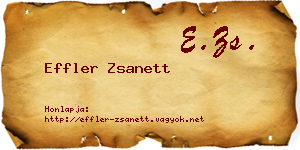 Effler Zsanett névjegykártya